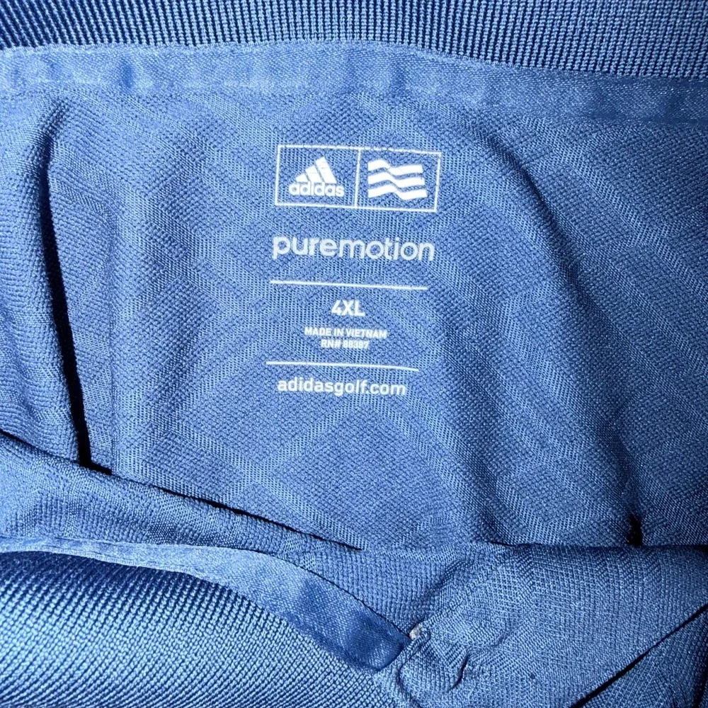 Adidas Mens Puremotion Golf Polo Shirt Size 4XL‎ Blue Short Sleeve
